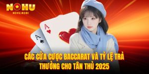 các cửa cược baccarat và tỷ lệ trả thưởng
